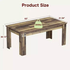 Table à manger de ferme GustoWave 63 en bois, pour 4-6 personnes, plateau standard