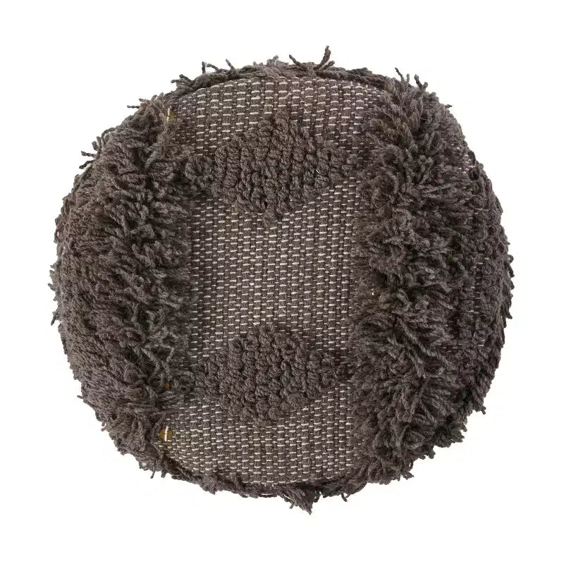 Tabouret GDFStudio Edene Boho en Tissu Fait Main avec Accents Métalliques