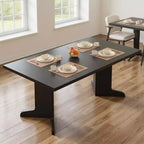 GustoWave 71.1 Farmhouse Rectangle Kitchen Table, with Thicken Tabletop