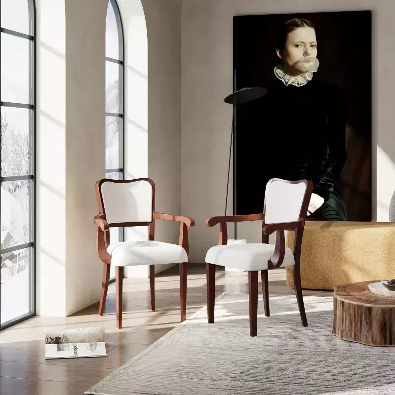 Lot de 2 chaises de salle à manger, chaises de dîner rembourrées en velours, fauteuils classiques sans accoudoirs avec siège rembourré - Modernluxe