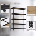 Étagères de rangement, unité d'étagères métalliques robustes à 5 niveaux 48x18x73 pouces - Étagère réglable pour garage et cuisine