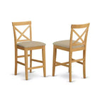 HomeStock Belmont Ensemble Hauteur Comptoir – Table Haute et Chaises de Salle à Manger, Chêne
