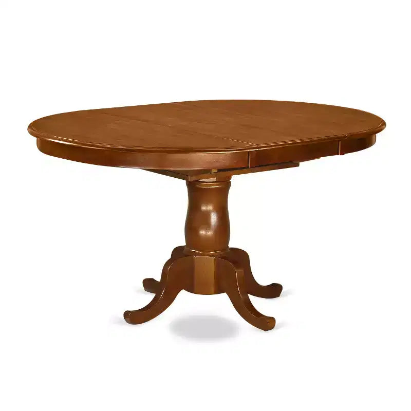 Ensemble de salle à manger HomeStock Belmont Portland avec table à rallonge de 45 cm et chaises de cuisine, marron selle