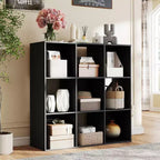 JIONJOY Étagère de rangement 9 cubes, bibliothèque verticale de 91 cm de haut avec panneaux arrière amovibles, étagère ouverte robuste