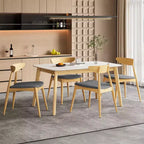 Ensemble de salle à manger Christopher Knight Home Sabrina, 5 pièces, en bois d'hévéa rembourré, de style moderne du milieu du siècle