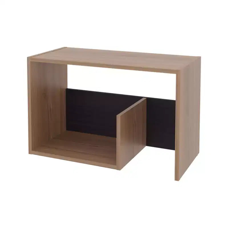 Console MAYEERTY en mélaminé avec rangement ouvert Wengé 1 pièce