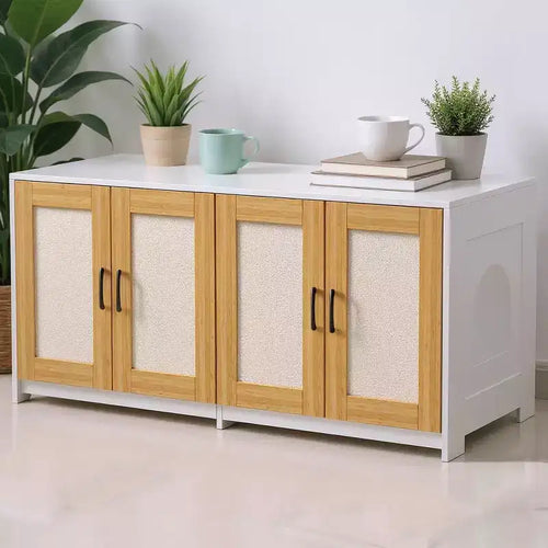 47.2 Large Hidden Cabinet with Sisal Doors, Multi-Functional Cat TV Stand/Side Table
