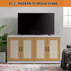 Meuble de rangement polyvalent pour chat avec portes en sisal, 119,9 cm, meuble TV/table d'appoint