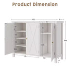 Meuble à chaussures avec portes, meuble à chaussures de ferme de 89 cm, rangement de chaussures à 4 niveaux pour entrée, grand meuble organisateur de chaussures pour salon et couloir.