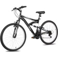 hykolity Mountain Bike 26 inch MTB Bicycle 18 Speed Cycling for Adult Men Women Outdoor Trail Off-Road Sport Bikes Black Dual Full Suspension