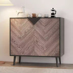 Buffet de rangement autoportant moderne, Meuble d'appoint avec portes, Buffet en bois avec rangement pour salle à manger