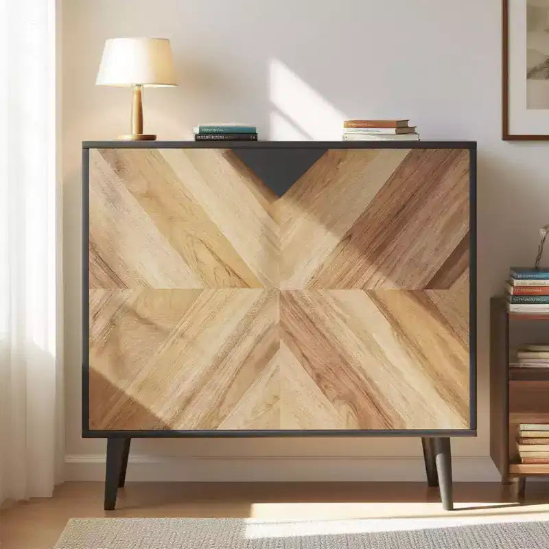 Buffet de rangement autoportant moderne, Meuble d'appoint avec portes, Buffet en bois avec rangement pour salle à manger