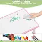 Table et 6 Chaises pour Enfants - Table d'Activités et de Repas à Hauteur Réglable pour Tout-Petits de 3 à 10 Ans, 136 kg
