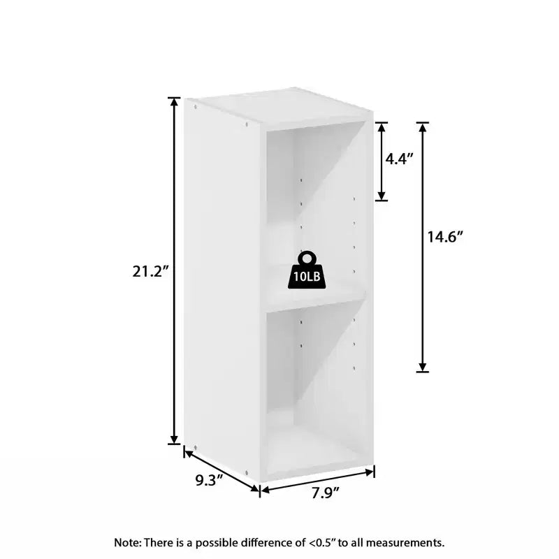 Bibliothèque HOMLUX à 2 niveaux, peu encombrante, largeur de 20 cm, conception réglable