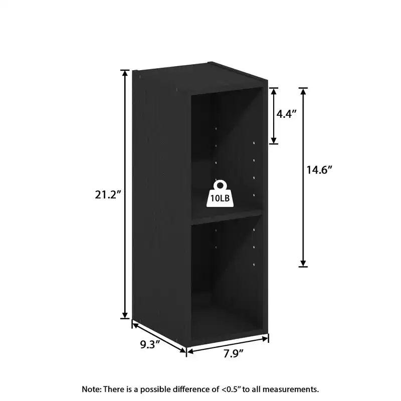 Bibliothèque HOMLUX à 2 niveaux, peu encombrante, largeur de 20 cm, conception réglable