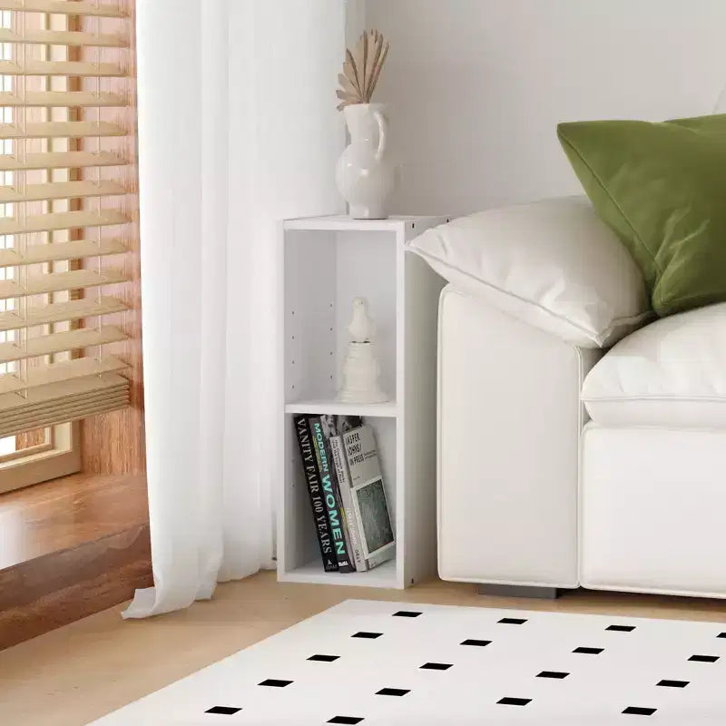 Bibliothèque HOMLUX à 2 niveaux, peu encombrante, largeur de 20 cm, conception réglable