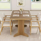 Table de salle à manger moderne 71 - 6-8 places avec pieds en bois uniques pour cuisine et salle à manger