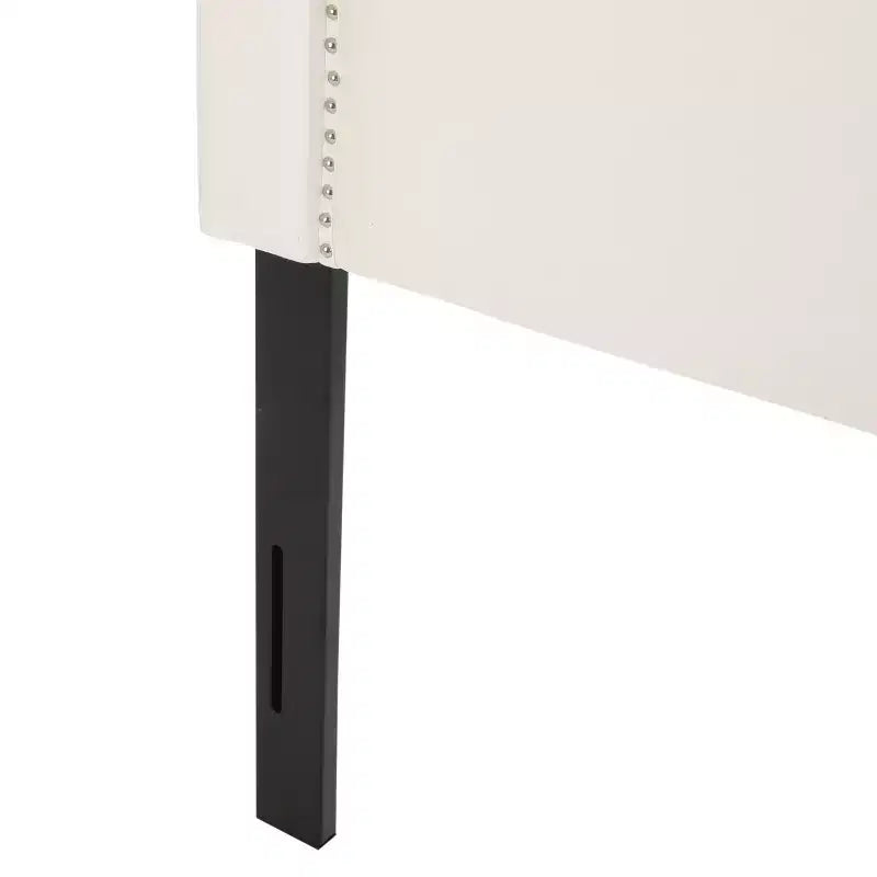 Tête de lit biseautée double/grand lit Charell en tissu d'ameublement contemporain GDFStudio