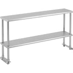 Acekool Table de Travail en Acier Inoxydable 60 NSF - Table de Préparation Commerciale avec Roulettes et Dosseret pour Cuisines