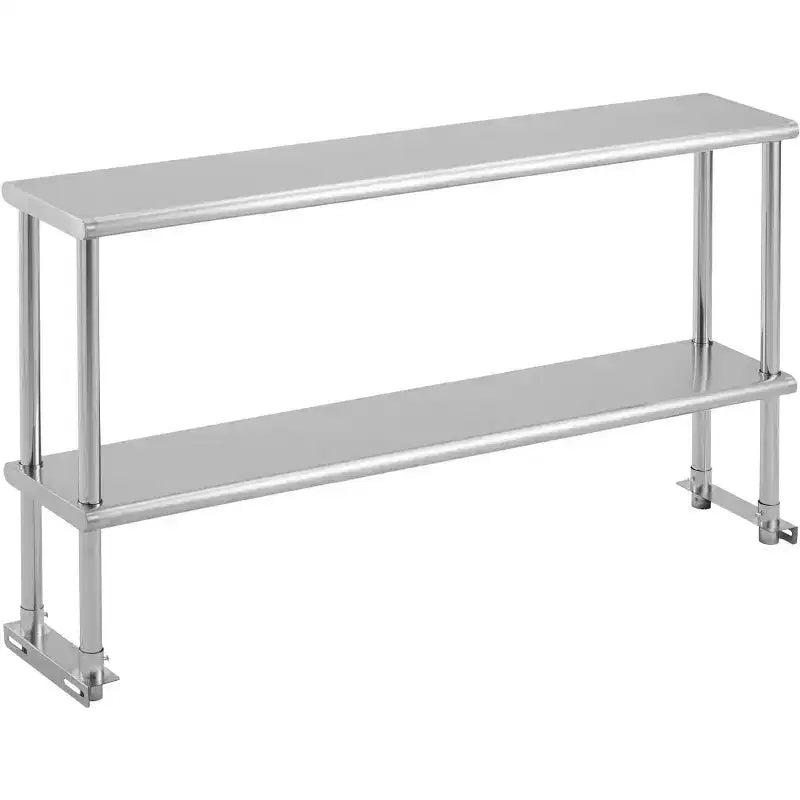 Acekool Table de Travail en Acier Inoxydable 60 NSF - Table de Préparation Commerciale avec Roulettes et Dosseret pour Cuisines