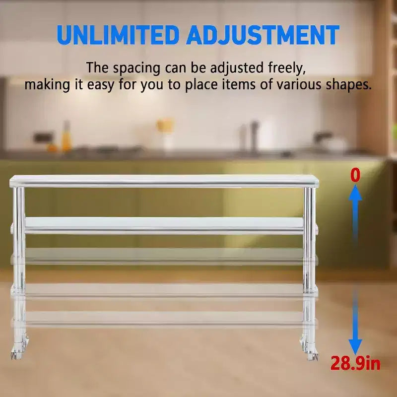 Acekool Table de Travail en Acier Inoxydable 60 NSF - Table de Préparation Commerciale avec Roulettes et Dosseret pour Cuisines