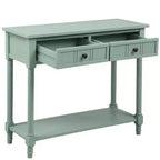 Console rustique de ferme avec 2 tiroirs et étagère inférieure pour salon