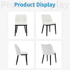 Lot de chaises de salle à manger modernes Acekool : Assise rembourrée neutre, pieds en bois, montage facile