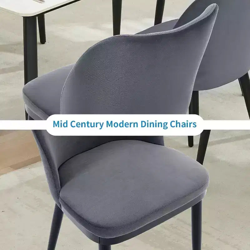 Lot de chaises de salle à manger modernes Acekool : Assise rembourrée neutre, pieds en bois, montage facile