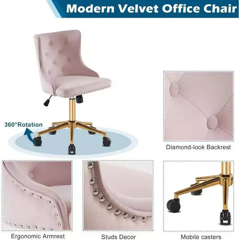 Chaise Karl Home | Chaise de bureau à roulettes pour maquillage