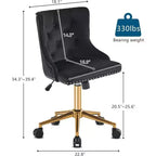 Chaise Karl Home | Chaise de bureau à roulettes pour maquillage