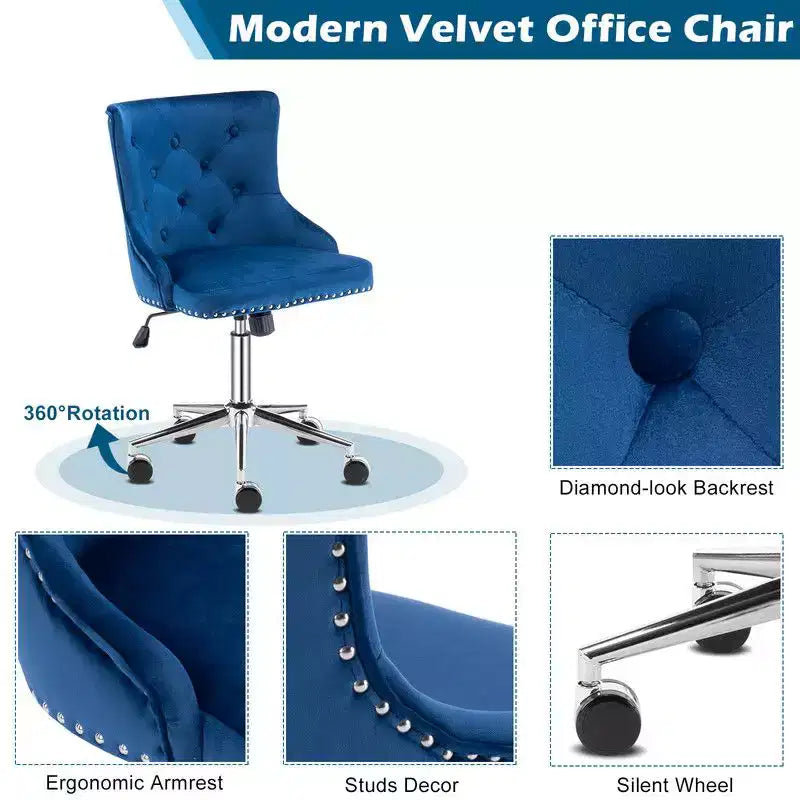 Chaise Karl Home | Chaise de bureau à roulettes pour maquillage
