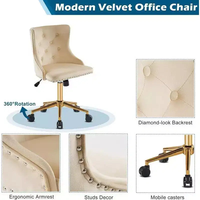 Chaise Karl Home | Chaise de bureau à roulettes pour maquillage