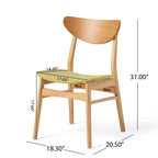 Ensemble de salle à manger 7 pièces en bois et tissu Chennault Christopher Knight Home