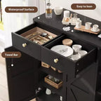 Meuble à Chaussures Acekool - Organiseur Moderne avec Portes, Étagères Réglables pour Entrée, Peut Contenir 18 à 24 Paires, Naturel