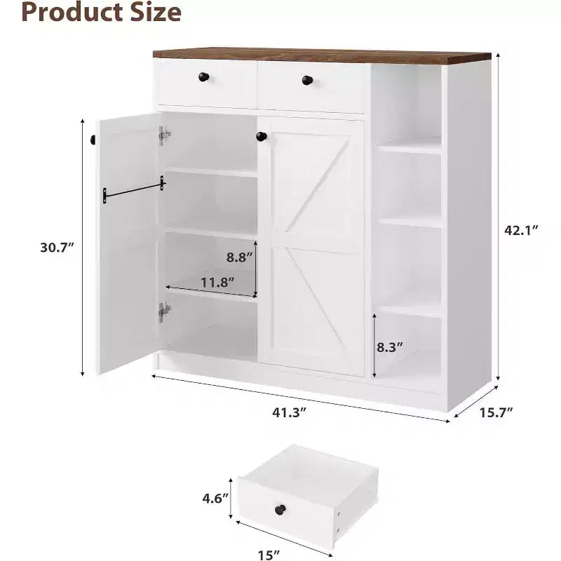 Meuble à Chaussures Acekool - Organiseur Moderne avec Portes, Étagères Réglables pour Entrée, Peut Contenir 18 à 24 Paires, Naturel
