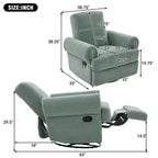 Fauteuil inclinable manuel pivotant Christopher Knight Home Dravok moderne en chenille avec dossier réglable