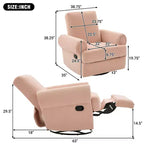 Fauteuil inclinable manuel pivotant Christopher Knight Home Dravok moderne en chenille avec dossier réglable