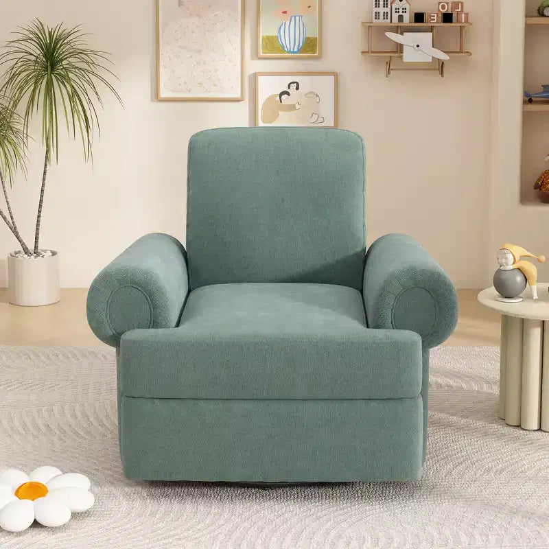Fauteuil inclinable manuel pivotant Christopher Knight Home Dravok moderne en chenille avec dossier réglable