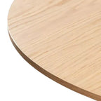 PexFix 52 x 52 Table de salle à manger de ferme ronde en bois naturel avec pieds en rotin tressé pour cuisine, bar, salon