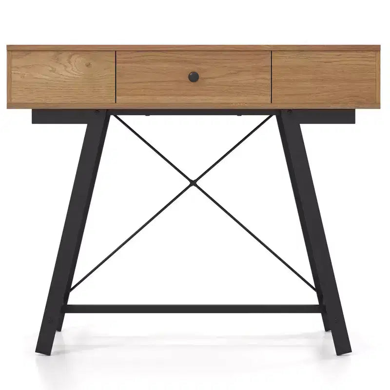 Coiffeuse Costway avec Miroir Rabattable Table de Maquillage avec Prises de Courant et Tiroir