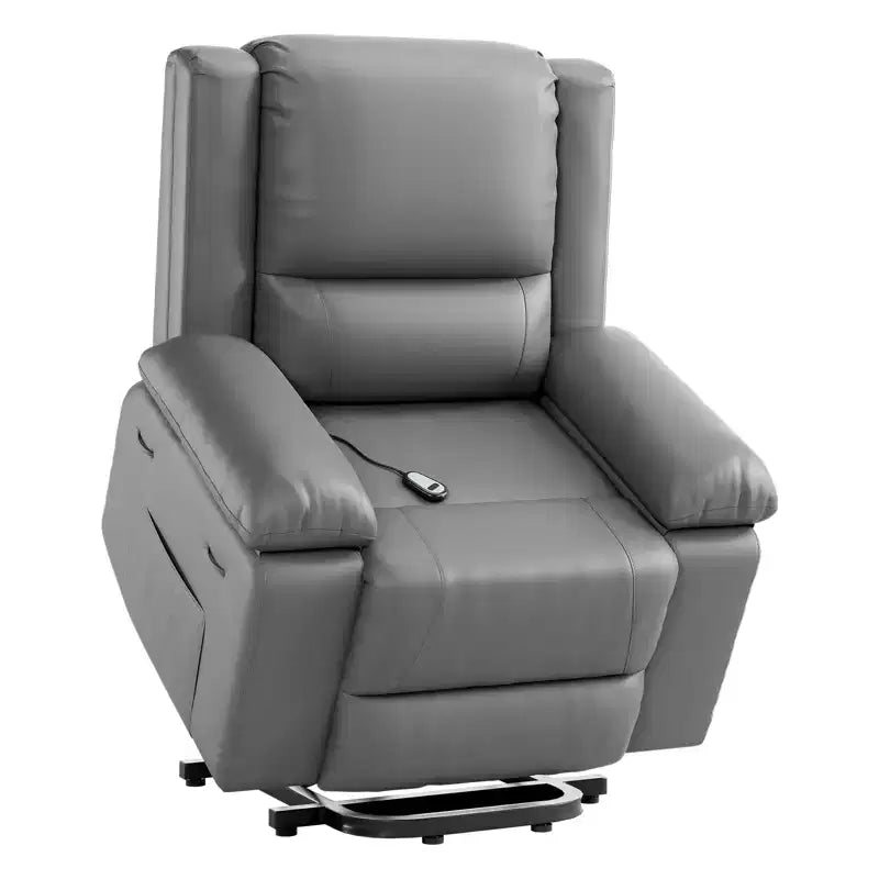 Fauteuil inclinable électrique - Chaleur et massage, fauteuil inclinable électrique robuste en cuir PU pour personnes âgées et à mobilité réduite, dossier et jambes réglables