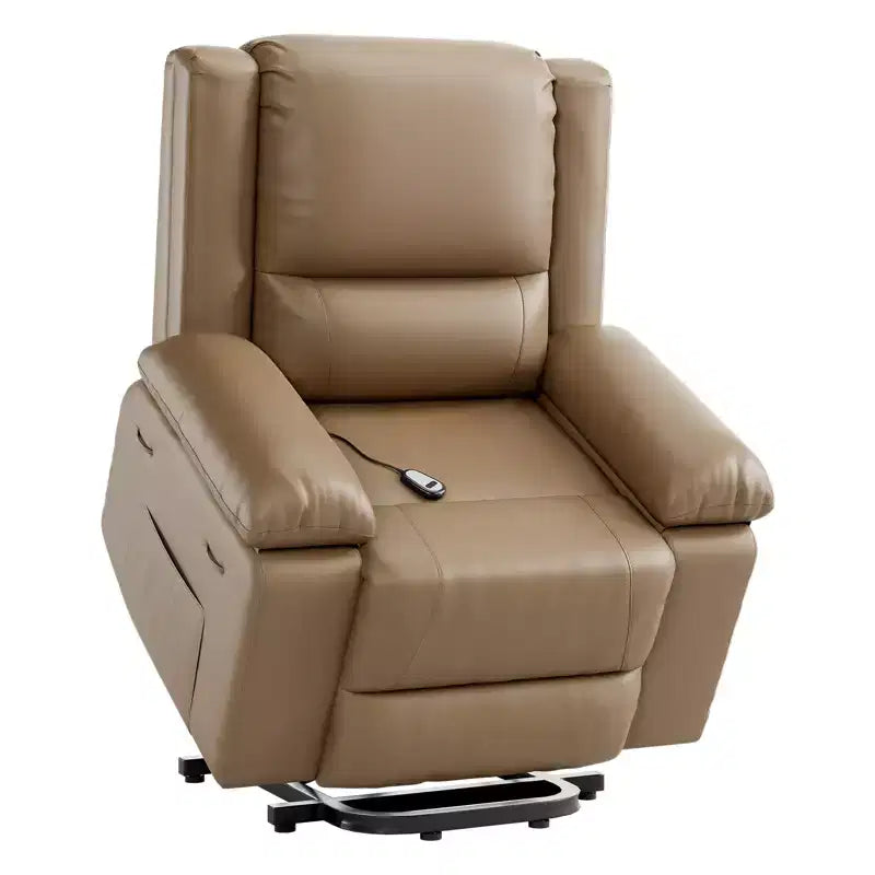Fauteuil inclinable électrique - Chaleur et massage, fauteuil inclinable électrique robuste en cuir PU pour personnes âgées et à mobilité réduite, dossier et jambes réglables