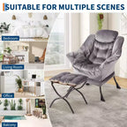 Fauteuil relax avec repose-pieds, Fauteuil de salon moderne, Fauteuil canapé de loisir, Fauteuil de lecture avec poche latérale pour salon, chambre, dortoir et bureau