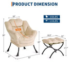 Fauteuil relax avec repose-pieds, Fauteuil de salon moderne, Fauteuil canapé de loisir, Fauteuil de lecture avec poche latérale pour salon, chambre, dortoir et bureau
