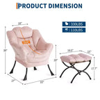 Fauteuil relax avec repose-pieds, Fauteuil de salon moderne, Fauteuil canapé de loisir, Fauteuil de lecture avec poche latérale pour salon, chambre, dortoir et bureau