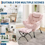 Fauteuil relax avec repose-pieds, Fauteuil de salon moderne, Fauteuil canapé de loisir, Fauteuil de lecture avec poche latérale pour salon, chambre, dortoir et bureau