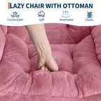 Fauteuil relax avec repose-pieds, Fauteuil de salon moderne, Fauteuil canapé de loisir, Fauteuil de lecture avec poche latérale pour salon, chambre, dortoir et bureau