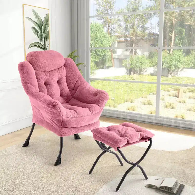 Fauteuil relax avec repose-pieds, Fauteuil de salon moderne, Fauteuil canapé de loisir, Fauteuil de lecture avec poche latérale pour salon, chambre, dortoir et bureau