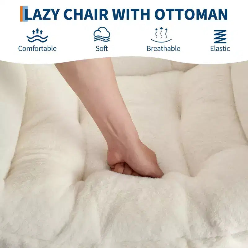 Fauteuil relax avec repose-pieds, Fauteuil de salon moderne, Fauteuil canapé de loisir, Fauteuil de lecture avec poche latérale pour salon, chambre, dortoir et bureau