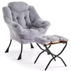Fauteuil relax avec repose-pieds, Fauteuil de salon moderne, Fauteuil canapé de loisir, Fauteuil de lecture avec poche latérale pour salon, chambre, dortoir et bureau